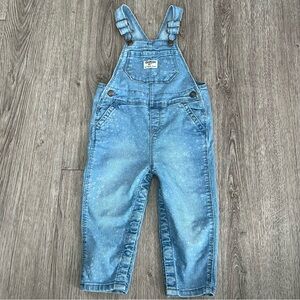 Oshkosh girls  floral print Denim Overalls size 24 month